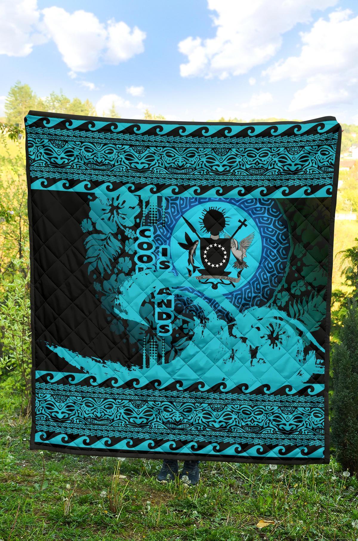 Cook Island Quilt Wave Navy Design - Polynesian Pride