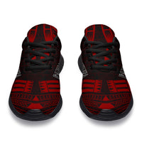Papua New Guinea Sport Sneakers - Polynesian Tattoo Red - Polynesian Pride