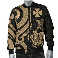 Wallis and Futuna Men's Bomber Jacket - Gold Tentacle Turtle - Polynesian Pride