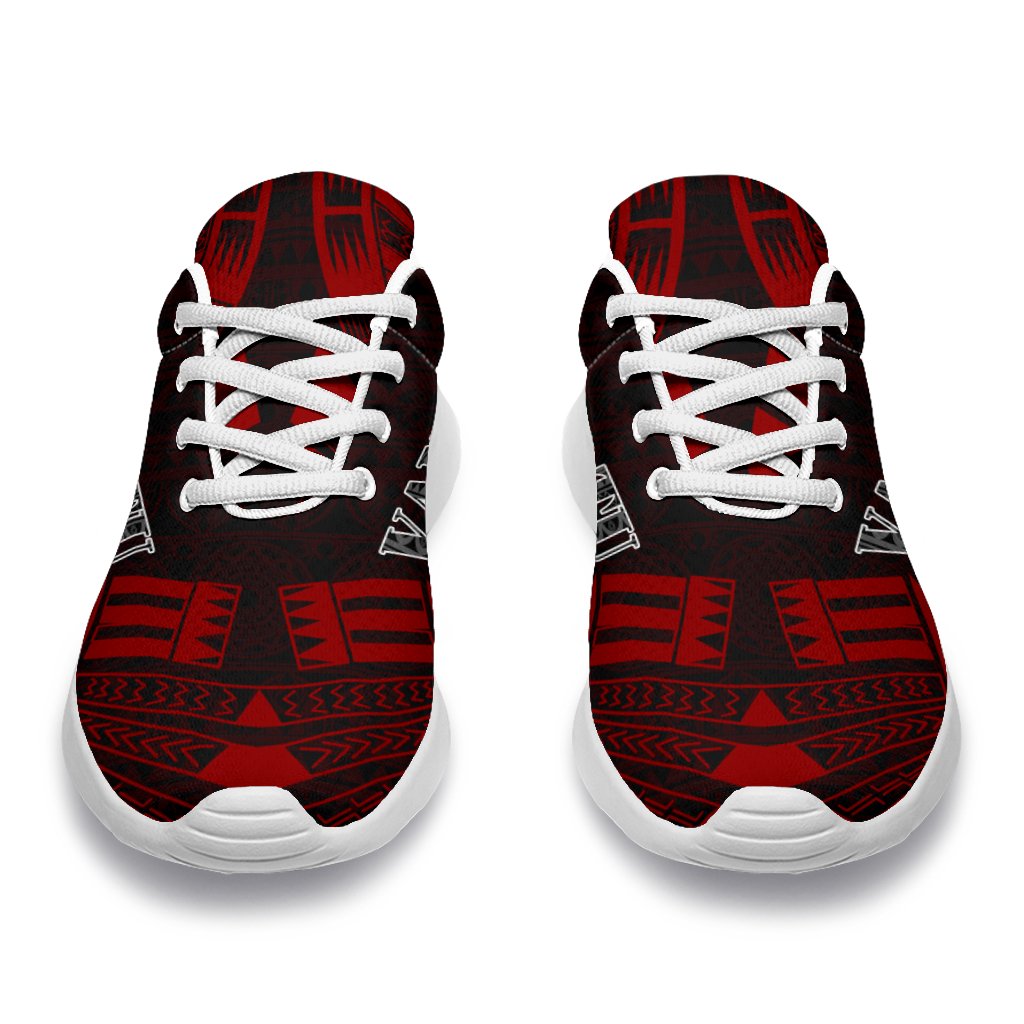 Vanuatu Sport Sneakers - Polynesian Tattoo Red - Polynesian Pride