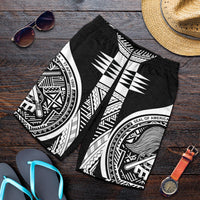 American Samoa Polynesian Men Shorts - Black Armor Tattoo - Polynesian Pride