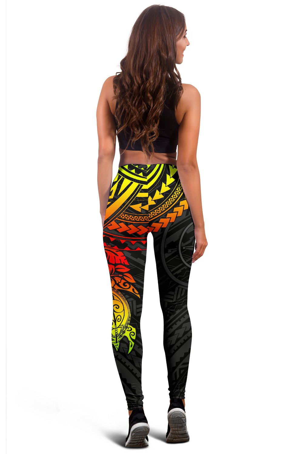 Yap Polynesian Leggings (Women) - Reggae Turtle - Polynesian Pride