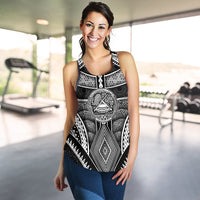 Polynesian Racerback Tanks - American Samoa Coat Of Arm With Poly Patterns - Polynesian Pride