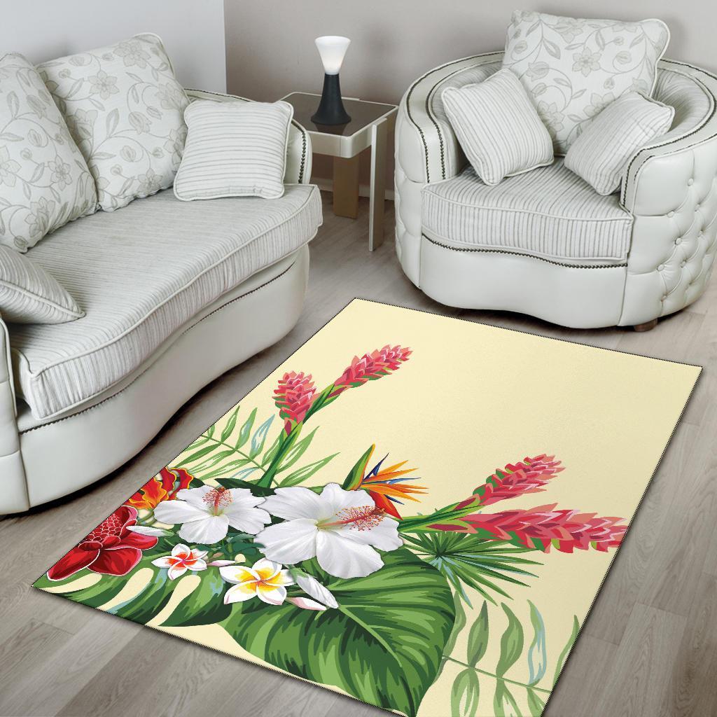 Wonderful Hibiscus Flower Area Rug AH - Polynesian Pride