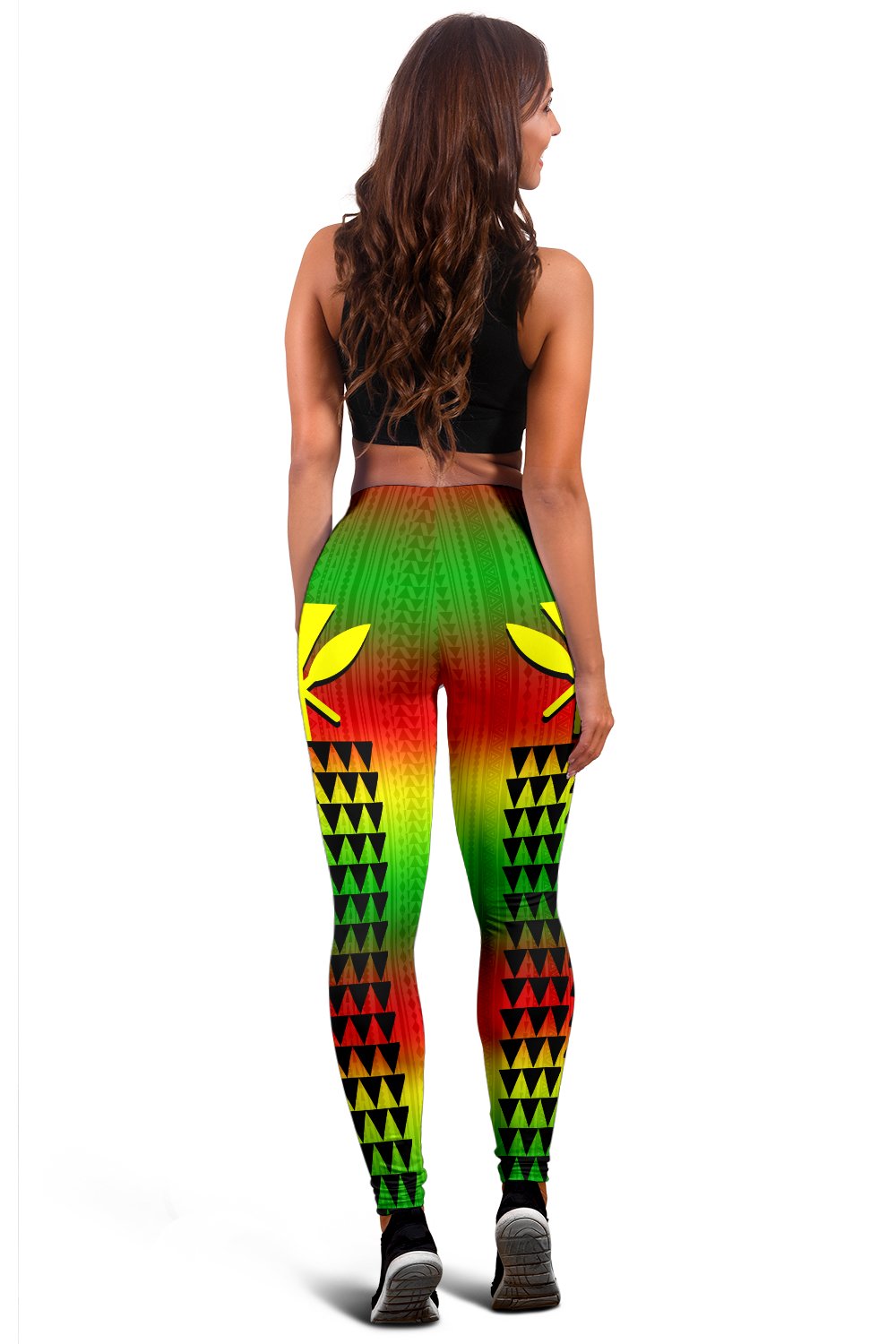 Polynesian Hawaii Women's Leggings - Kanaka Maoli Flag - Polynesian Pride