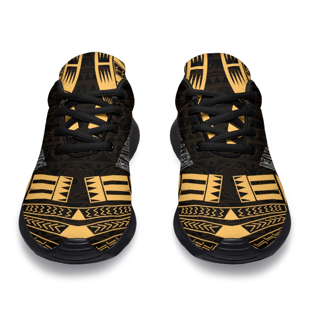 Marshall Islands Sport Sneakers - Polynesian Tattoo Gold - Polynesian Pride