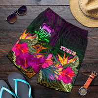 Tuvalu Men's Shorts - Summer Hibiscus - Polynesian Pride