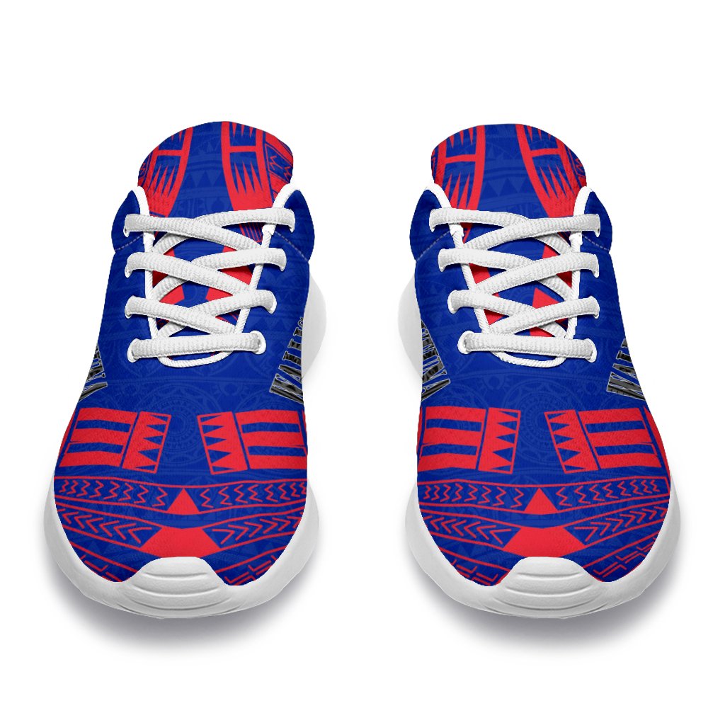 Wallis And Futuna Sport Sneakers - Polynesian Tattoo Flag - Polynesian Pride