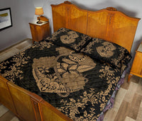 Hawaii Anchor Hibiscus Flower Vintage Quilt Bed Set - AH - Gold - Polynesian Pride