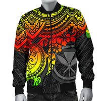 Polynesian Hawaii Bomber Jacket (Men) - Reggae Turtle - Polynesian Pride