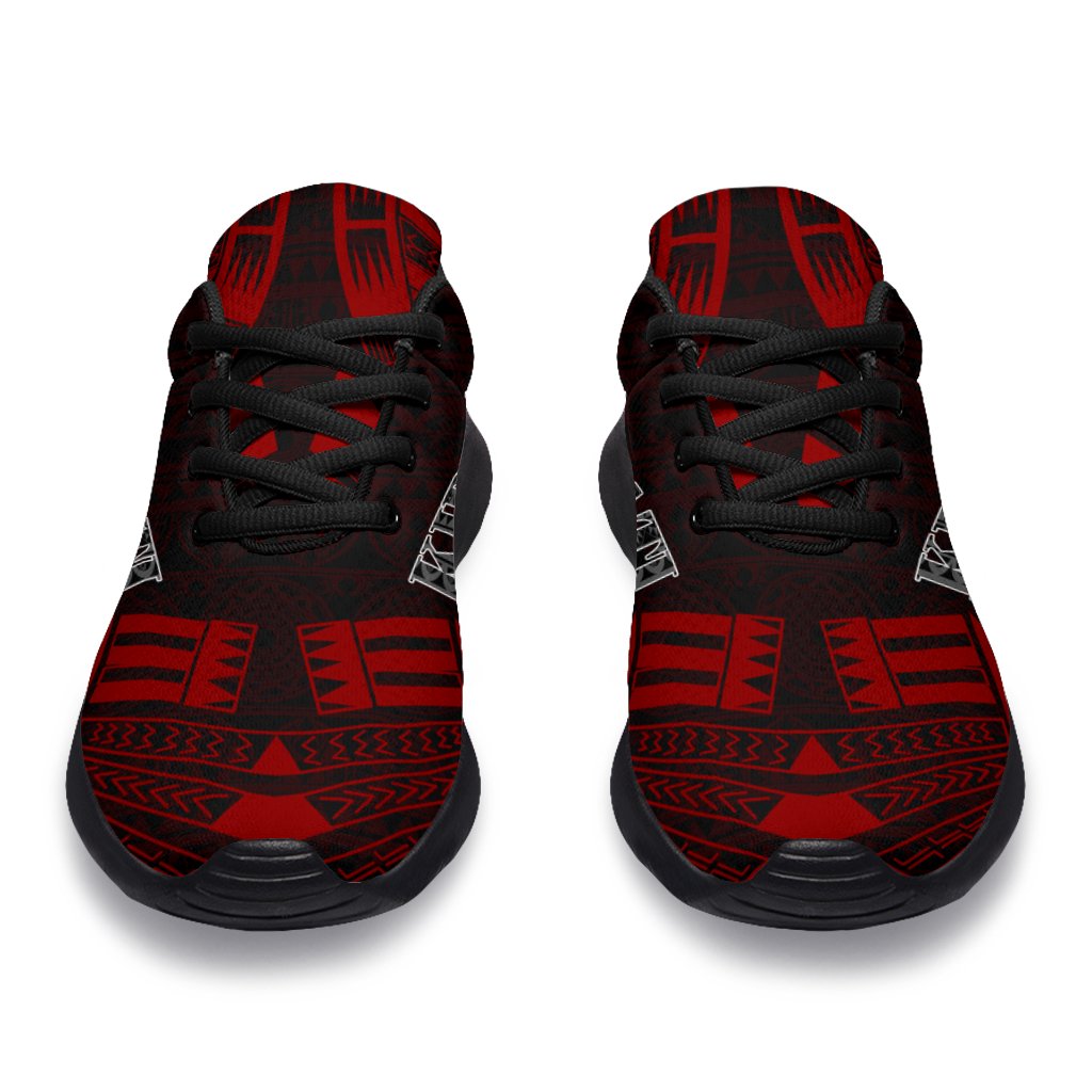 Kiribati Sport Sneakers - Polynesian Tattoo Red - Polynesian Pride
