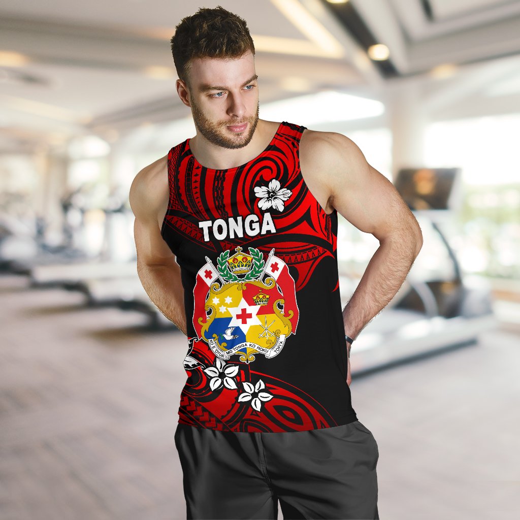 Mate Ma'a Tonga Rugby Men's Tank Top Polynesian Unique Vibes - Red - Polynesian Pride