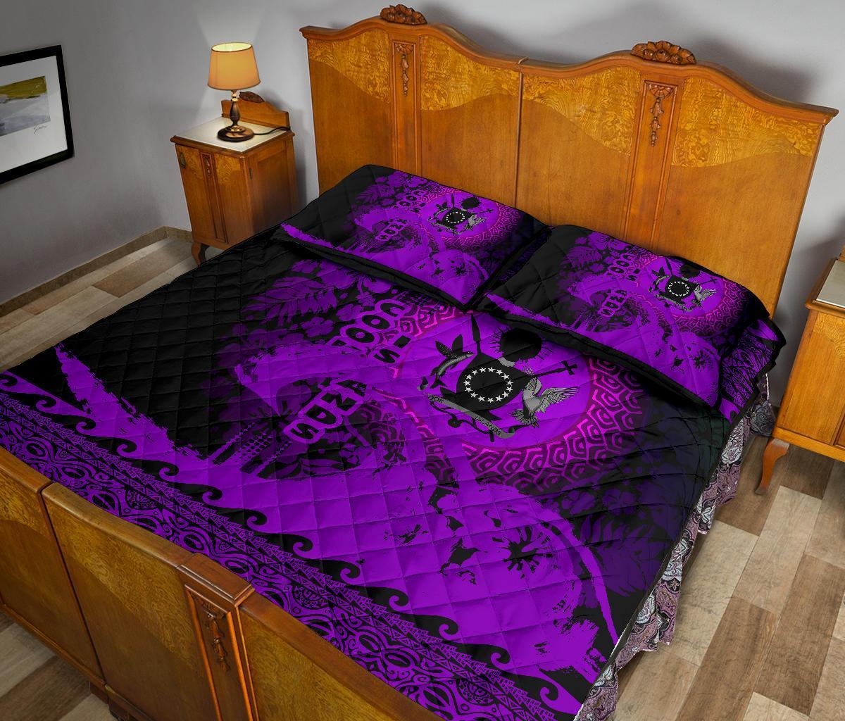 Cook Island Quilt Bed Sets Wave Pureple - Polynesian Pride