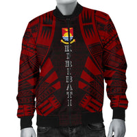 Kiribati Men Bomber Jackets - Polynesian Tattoo Red - Polynesian Pride