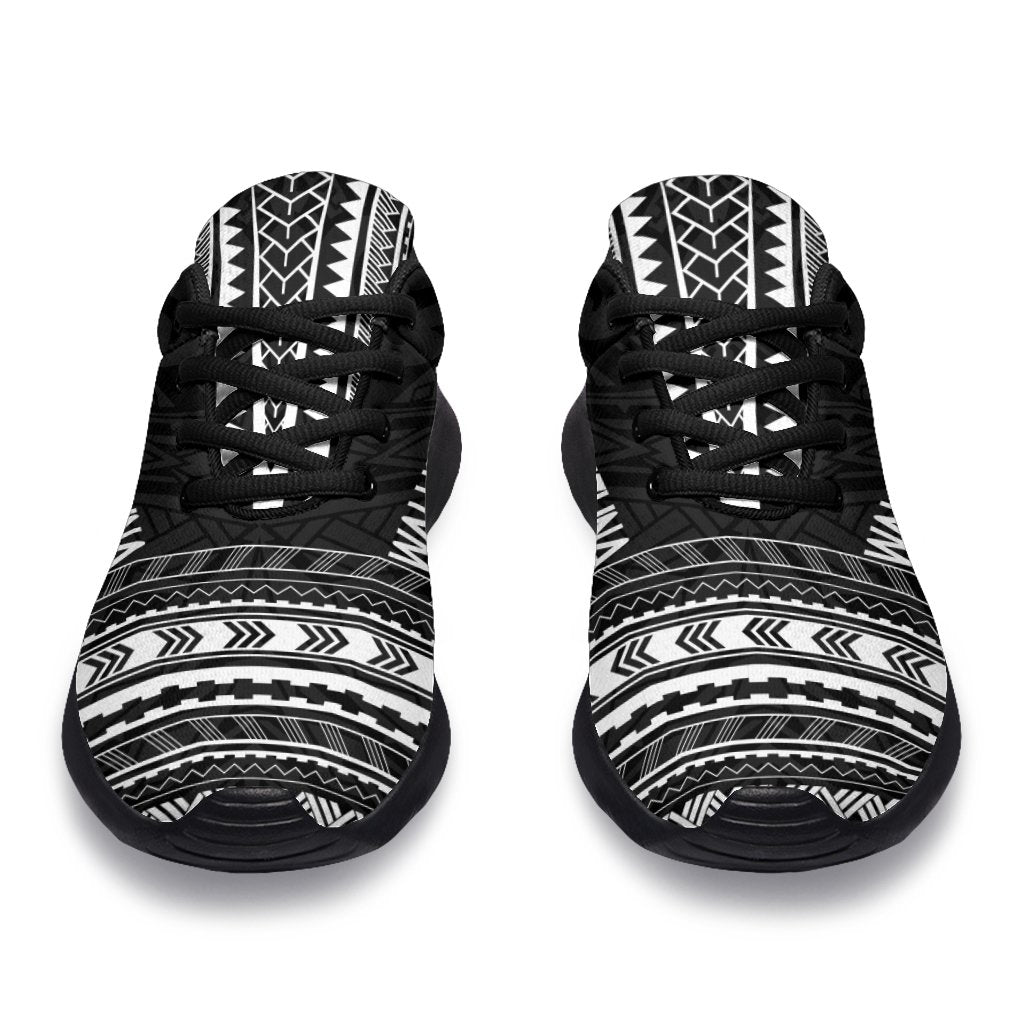 Wallis And Futuna Sporty Sneakers - Polynesian Chief Black Version - Polynesian Pride