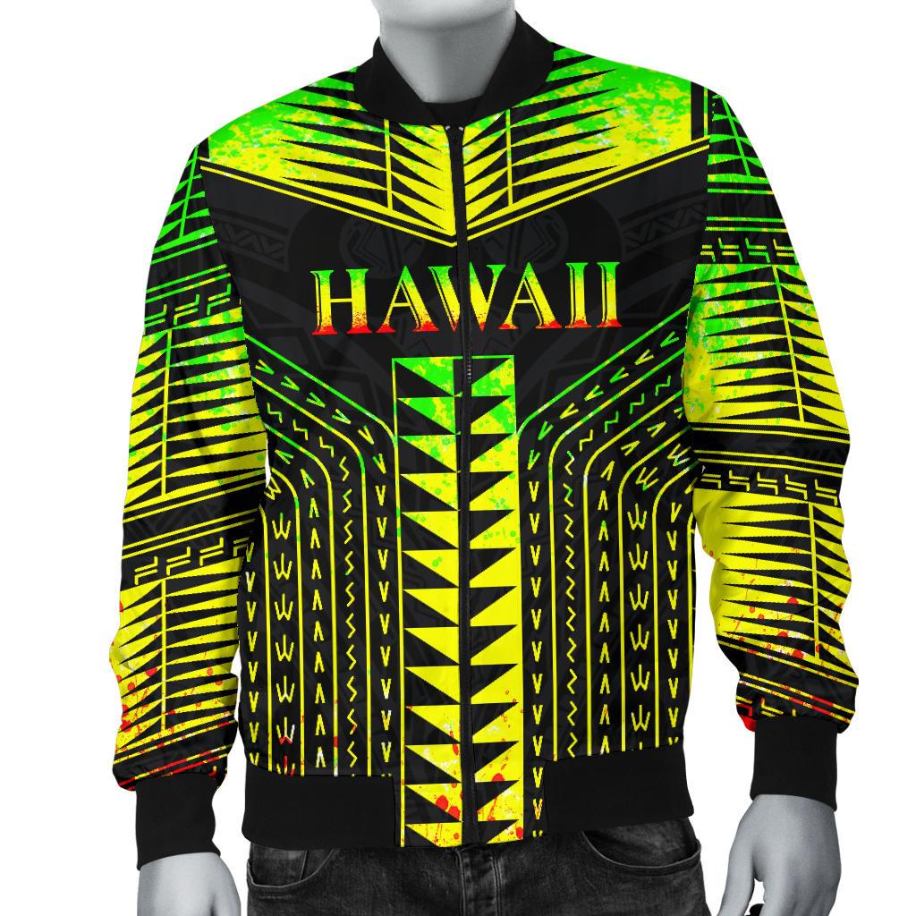 Hawaii Polynesia Men's Bomber Jacket - Reggae Style - Polynesian Pride