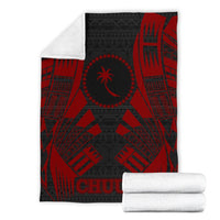 Chuuk States Premium Blanket - Red Tattoo Style - Polynesian Pride