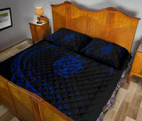 Solomon Quilt Bed Set - Blue - Frida Style - Polynesian Pride