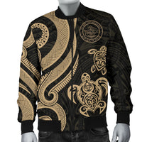 Palau Men's Bomber Jacket - Gold Tentacle Turtle - Polynesian Pride