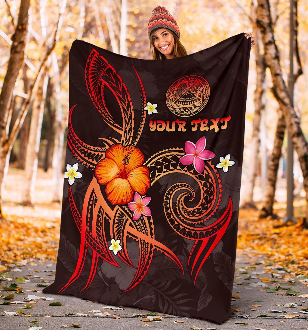 American Samoa Polynesian Personalised Premium Blanket - Legend of American Samoa (Red) - Polynesian Pride