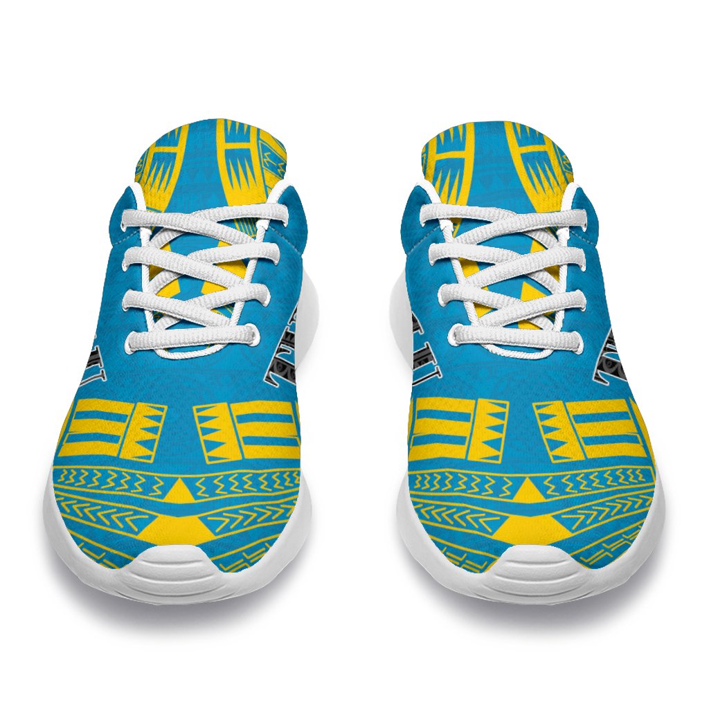 Tuvalu Sport Sneakers - Polynesian Tattoo Flag - Polynesian Pride