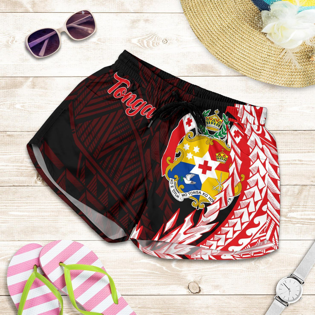 Tonga Women's Shorts - Wings Style - Polynesian Pride