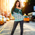 Guam Women's Off Shoulder Sweaters - Coconut Leaves Weave Pattern Blue - Polynesian Pride