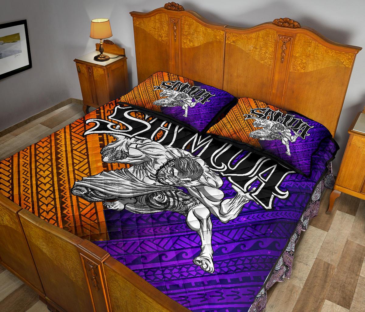 Samoa Quilt Bed Set - Warrior Style Polynesian Patterns - Polynesian Pride