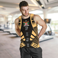 Fiji Men Tank Top - Polynesian Tattoo Gold - Polynesian Pride