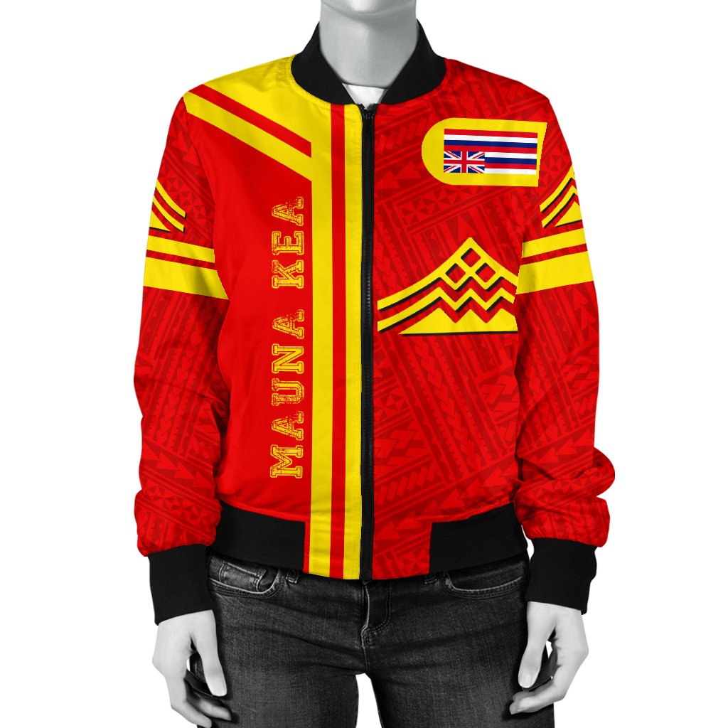 Hawaiian Polynesian Mauna Kea Women's Bomber Jacket - Morale Style - Polynesian Pride