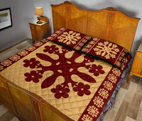 Hawaiian Quilt Pattern Dream Quilt Bed Set - Polynesian Pride