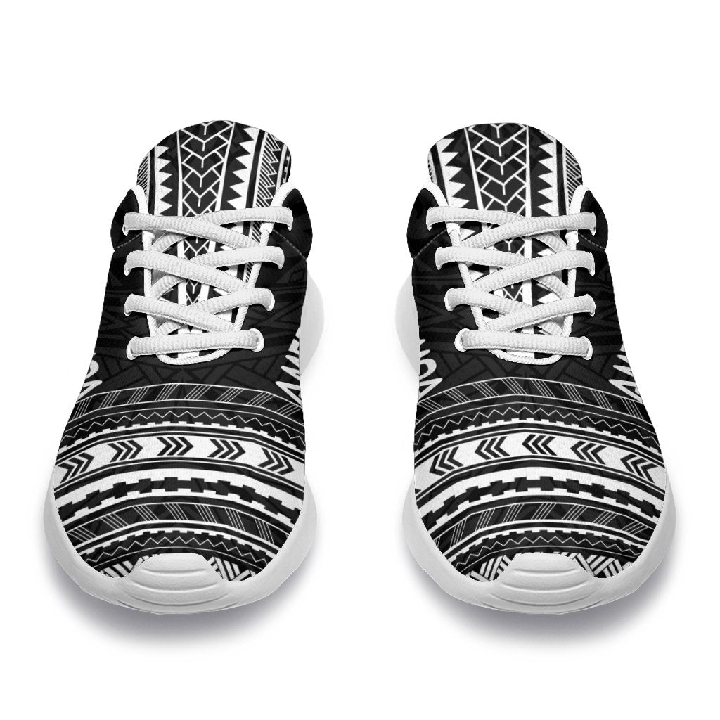 American Samoa Sporty Sneakers - Polynesian Chief Black Version - Polynesian Pride
