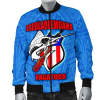 American Samoa Polynesian Men's Bomber Jacket - Iseulaolemoana Fagatogo - Polynesian Pride