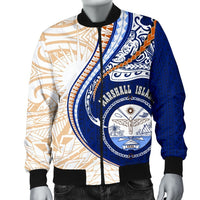 Marshall Islands Men's Bomber Jacket Kanaloa Tatau Gen MH - Polynesian Pride