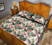 Hawaii Quilt Bed Set Hibiscus Plumeria Tropical Red AH - Polynesian Pride