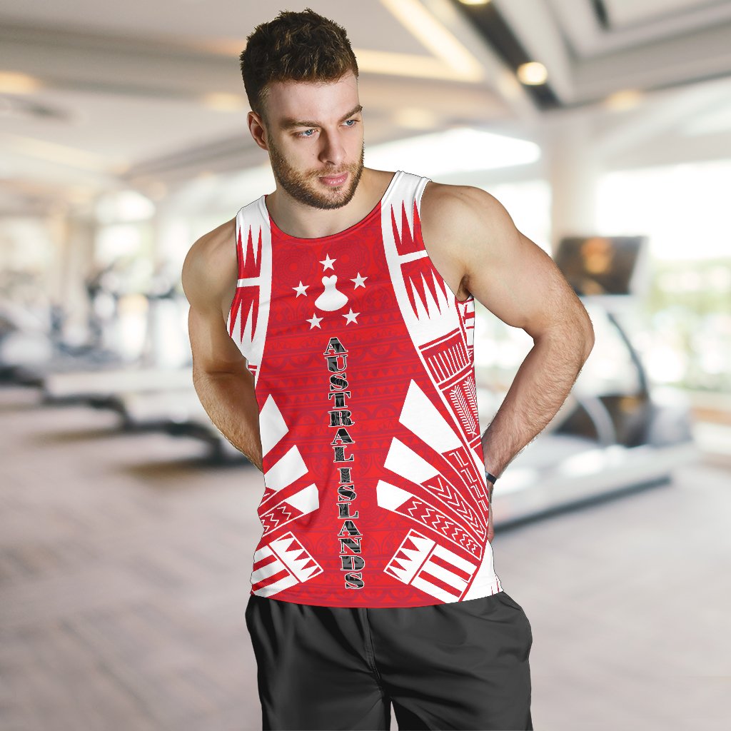 Austral Islands Men Tank Top - Polynesian Tattoo Flag - Polynesian Pride
