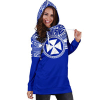 Wallis and Futuna Women Hoodie Dress - Wallis and Futuna Coat Of Arms Polynesian Flag Color - Polynesian Pride