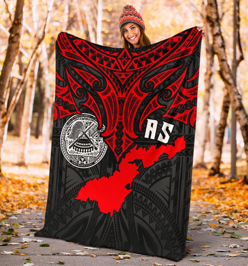 American Samoa Polynesian Premium Blanket - Whale Tail - Polynesian Pride