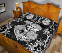 Hawaii Anchor Hibiscus Flower Vintage Quilt Bed Set - AH - White - Polynesian Pride