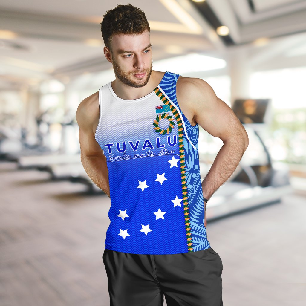 Tuvalu Men's Tank Top - Ocean Waves - Polynesian Pride