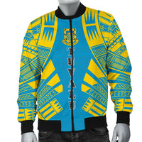 Tuvalu Men Bomber Jackets - Polynesian Tattoo Flag - Polynesian Pride