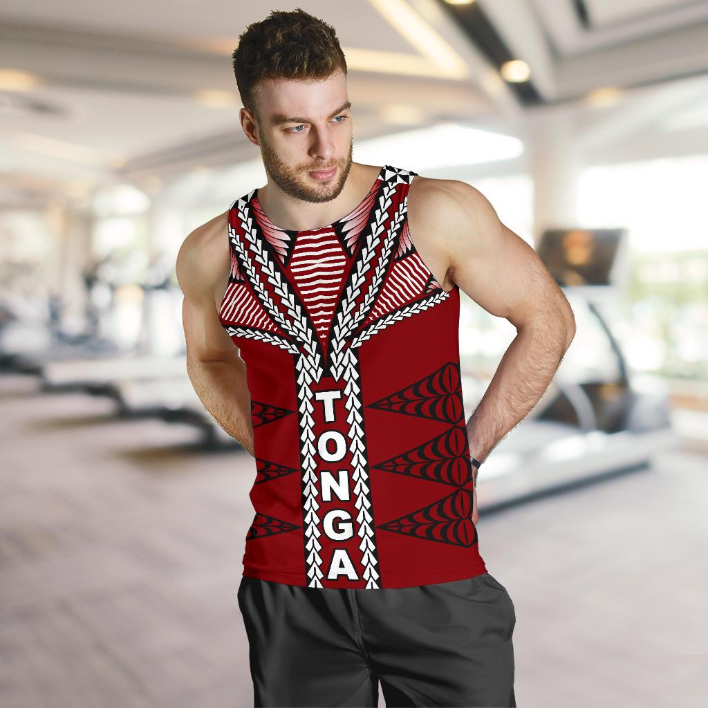 Tonga Polynesian Men's Tank Top - Tongan Ngatu Pattern - Polynesian Pride