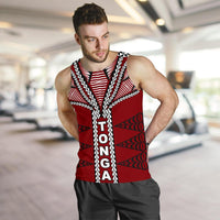 Tonga Polynesian Men's Tank Top - Tongan Ngatu Pattern - Polynesian Pride
