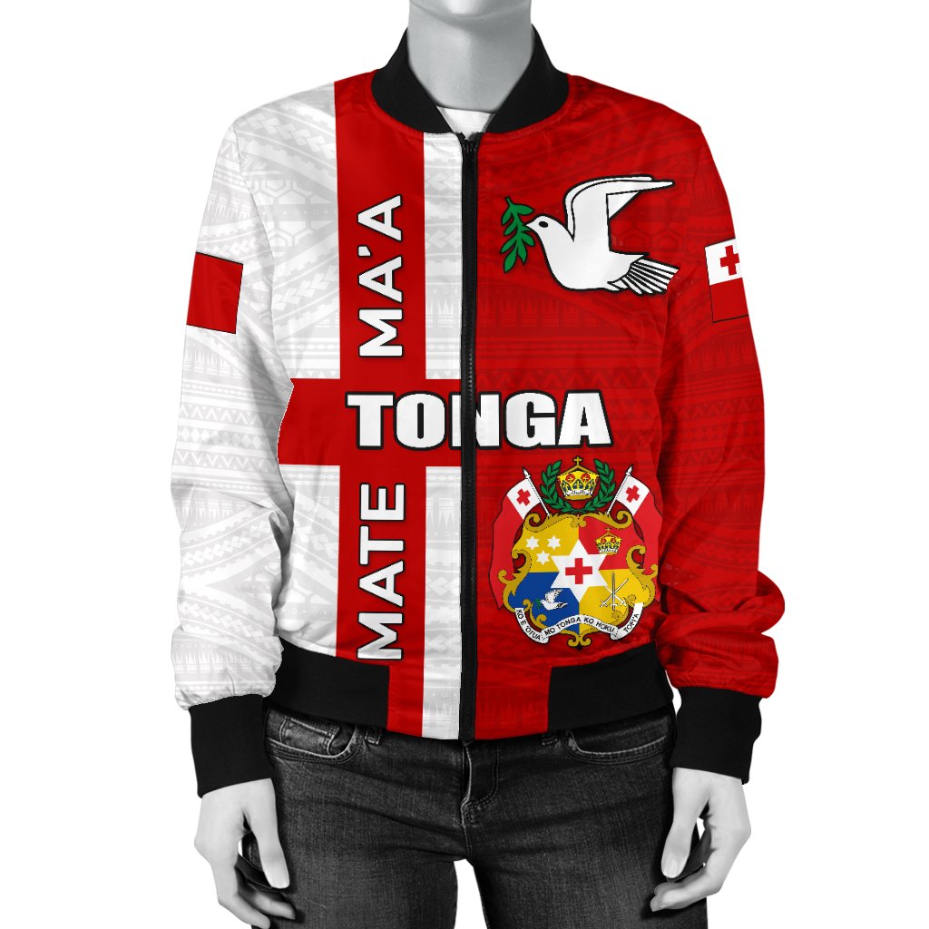 Tonga Rugby Women Bomber Jacket Mate Ma'a - Polynesian Pride