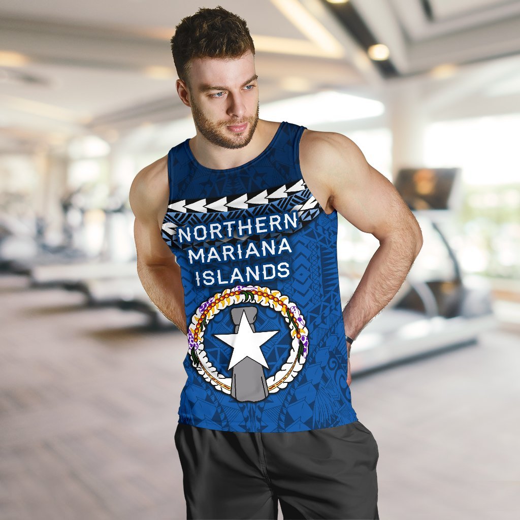 Northern Mariana Islands Polynesian Men Tank Top - Vibes Version - Polynesian Pride