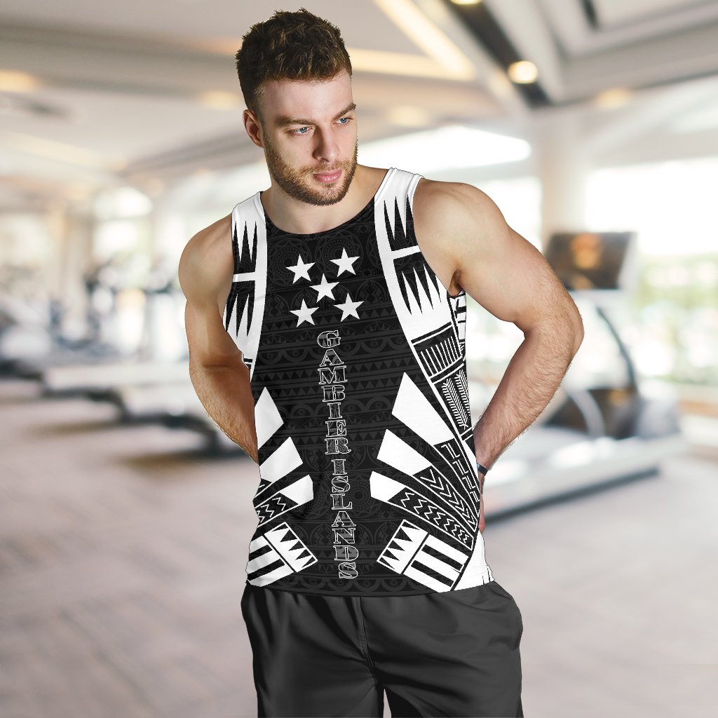Gambier Islands Men Tank Top - Polynesian Tattoo Black - Polynesian Pride