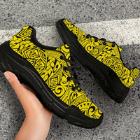 Polynesian Culture Yellow Chunky Sneakers - Polynesian Pride