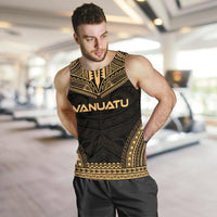 Vanuatu Men's Tank Top - Polynesian Chief Gold Version - Polynesian Pride