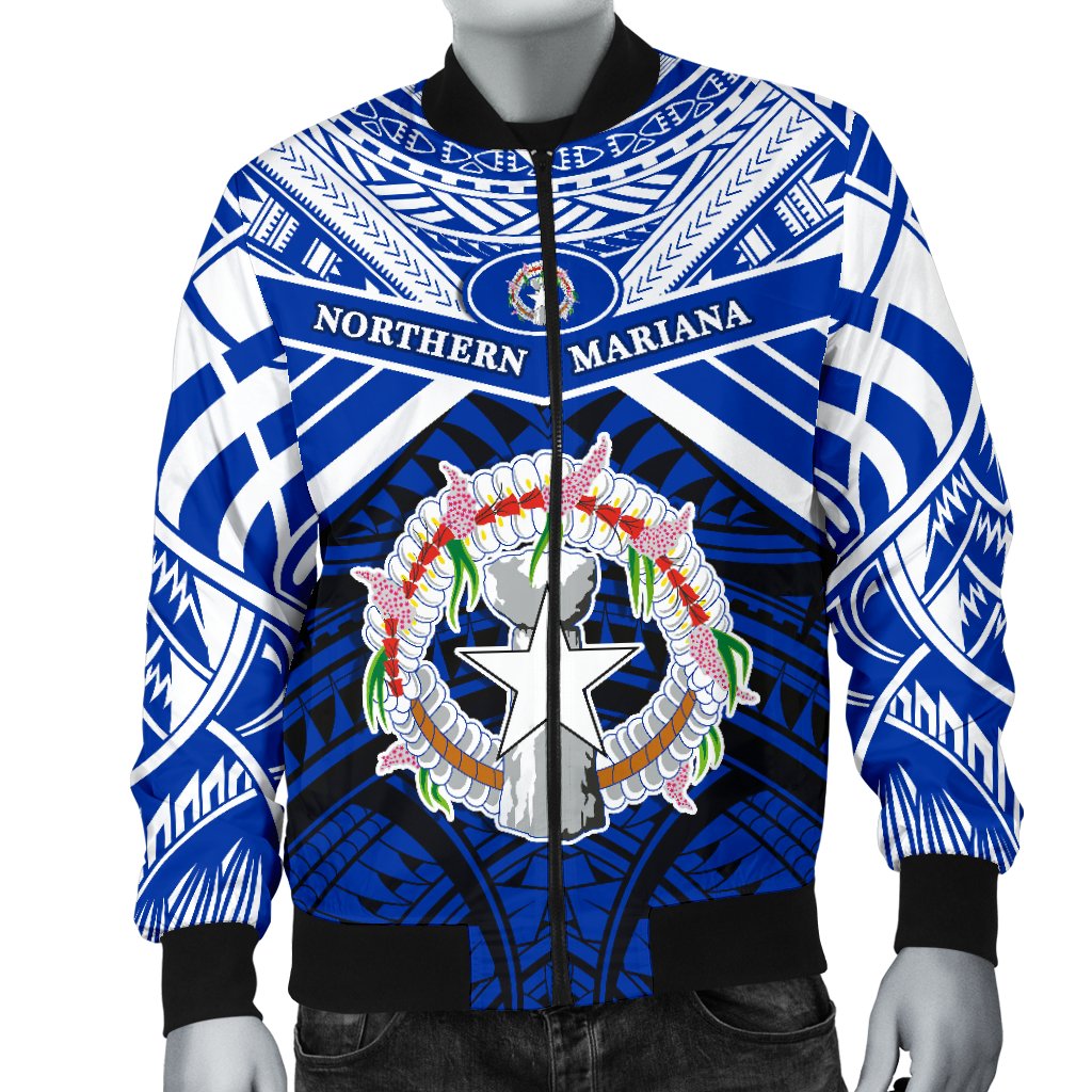 Northern Mariana Islands Rugby Men Bomber Jacket Spirit - CNMI - Polynesian Pride
