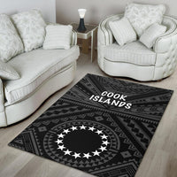 Cook Island Area Rug - Seal With Polynesian Tattoo Style ( Black) - Polynesian Pride